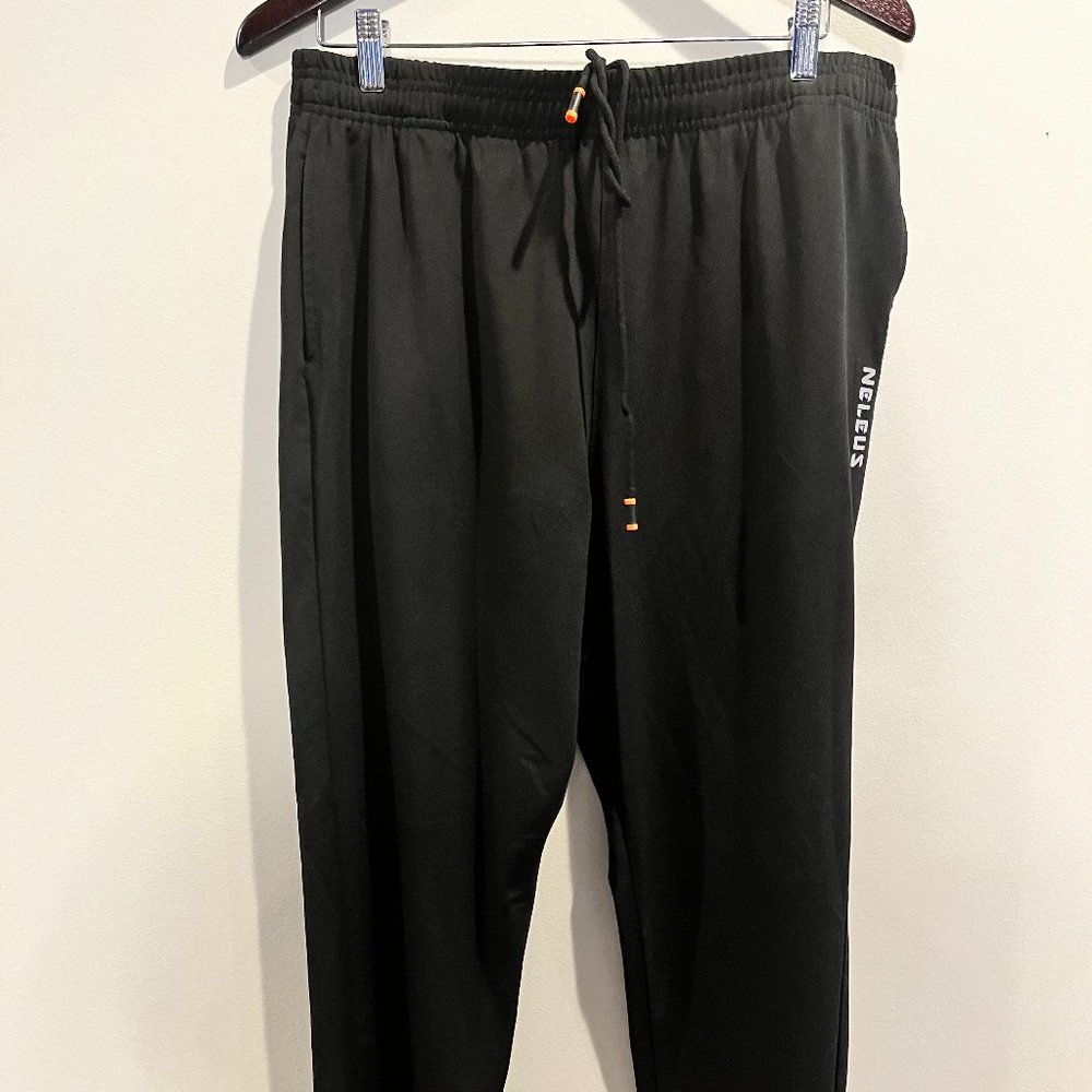 Neleus Mens Athletic Running Pants - 2XL - Black